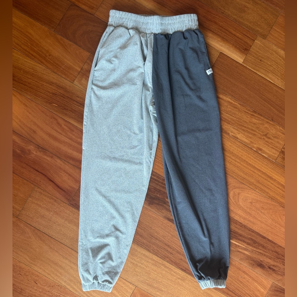 5 Dancewear Airbrush Two-Tone Jogger Pants -  charcoal & light gray.